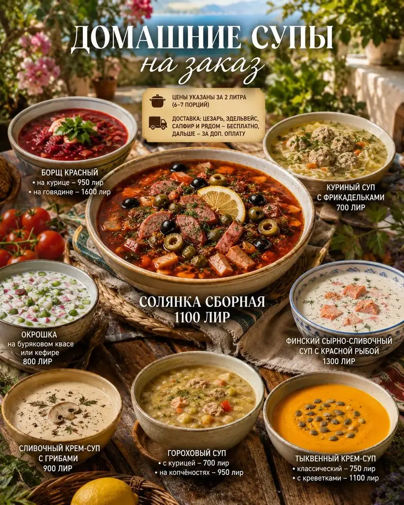 🍲 Домашние супы на заказ