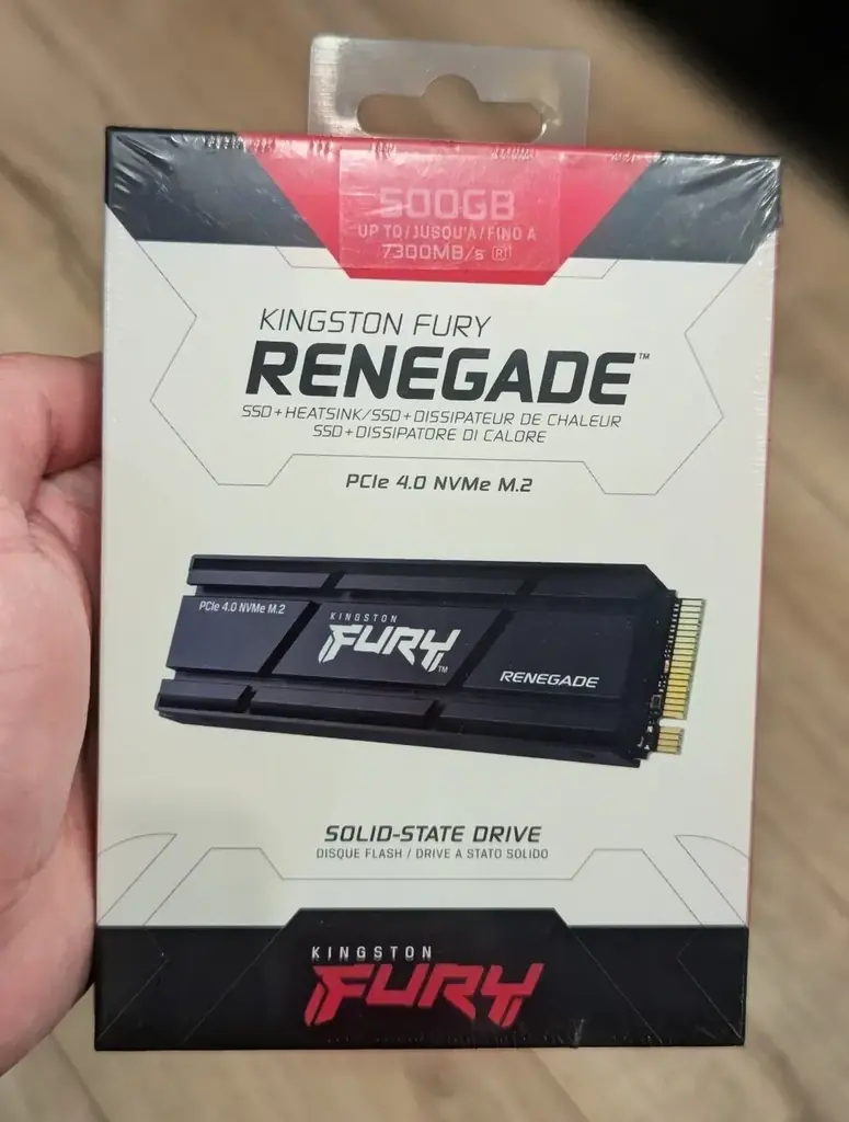 Продам топовый SSD M2 диск на 500Гб Kingston FURY Renegade PCIe 4.0 на базе контроллера Phison E18 …