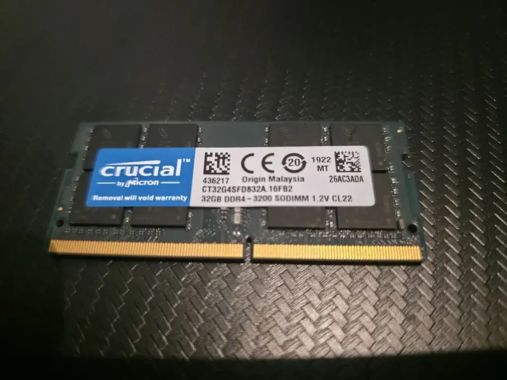 Crucial 32GB DDR4 3200MHz SODIMM RAM