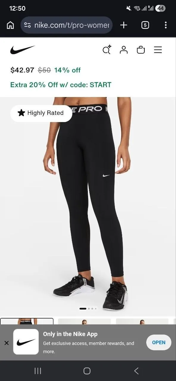 1. Спортивные легинсы Nike Pro. XS, комфортны на талию до 65. Куплены в Ушче в официальном магазине.