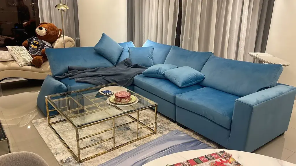 ‼️ СРОЧНО Продаю большой синий диван 🛋️  4-5 мест