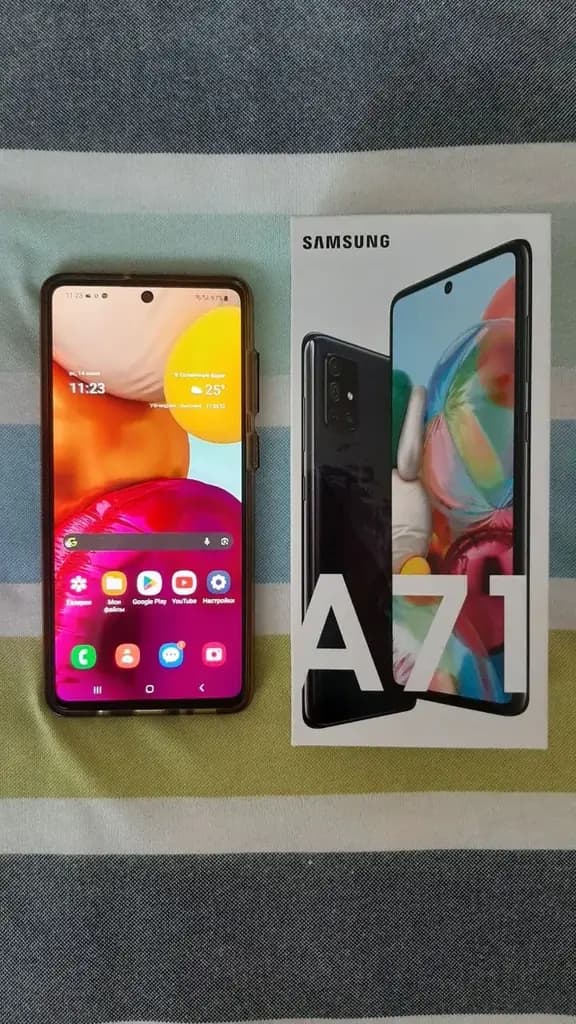 Продам Samsung A71,с коробкой, в ремонте не был,отличное состояние,110€. Солнечный берег.