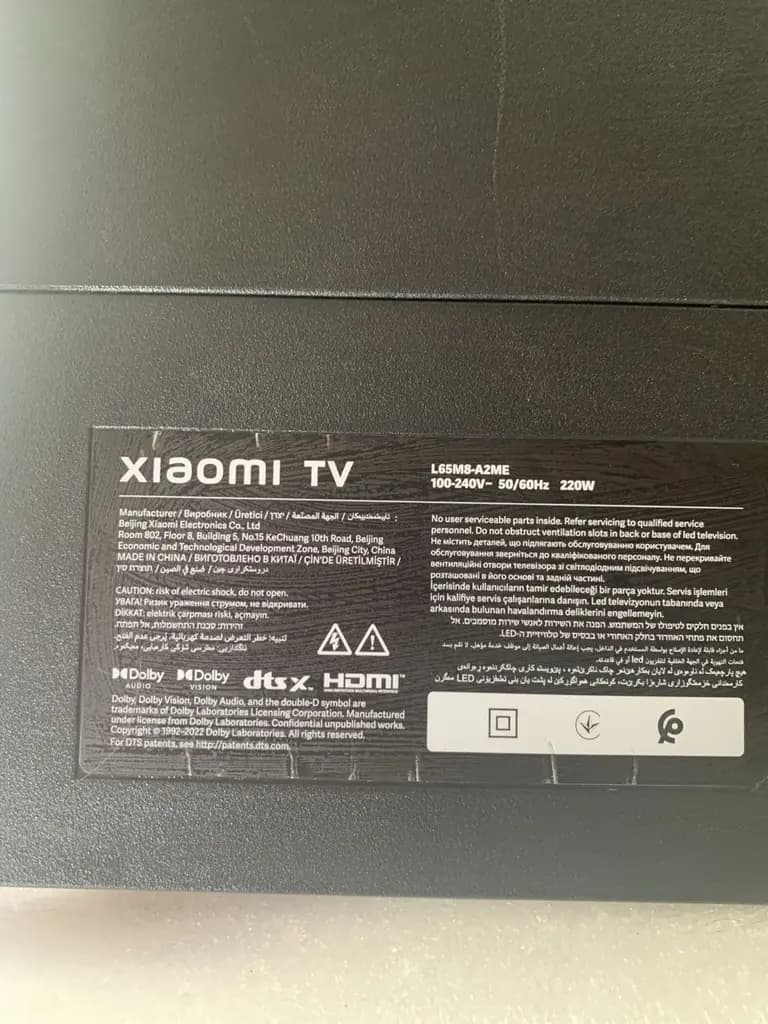 Продам телевизор XIAOMI в отличном состоянии ( пользовались пару месяцев) размер 148*87 см, к нему …