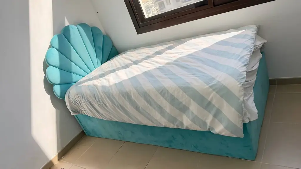 The bed is in perfect condition with a mattress 500 Aed 🥹 bought for 2800