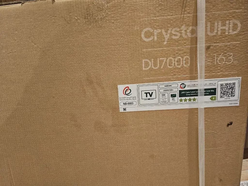 Samsung 65 Inch, 4K Crystal Color UHD, Tizen OS Smart TV. Model UA65DU7000UXZN. Condition Li…