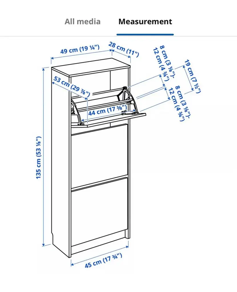 Шкаф для обуви IKEA BISSA