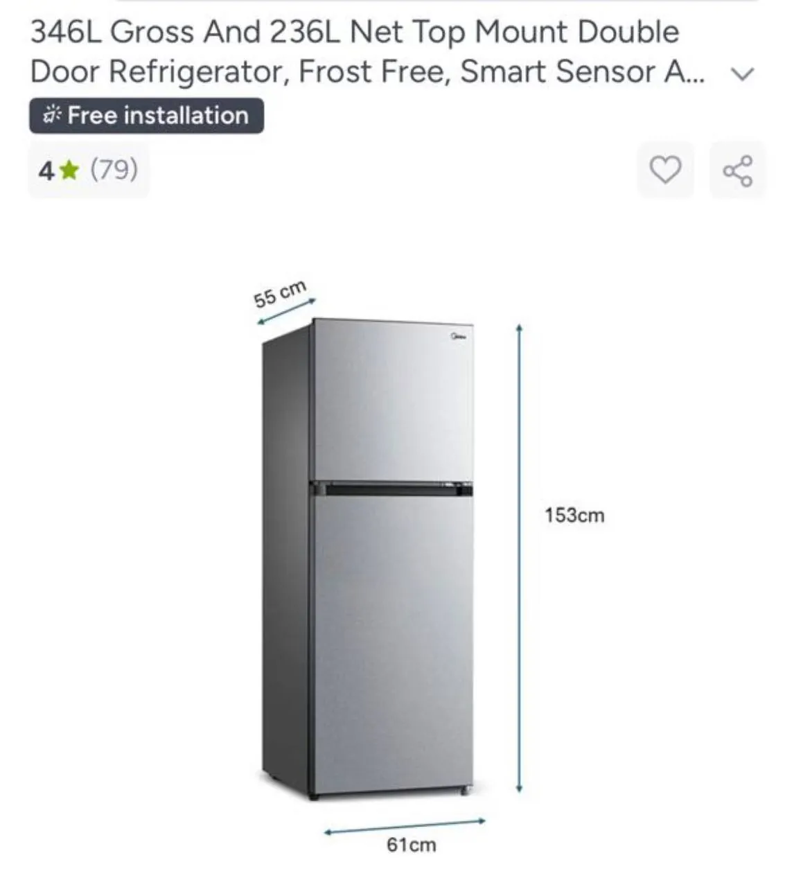 Холодильник Midea mdrt346mte46aed